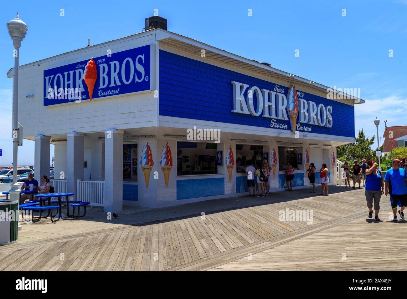Ocean City, MD / USA May 26, 2018 Kohr Bros Ice Cream is an iconic soft ice cream vendor