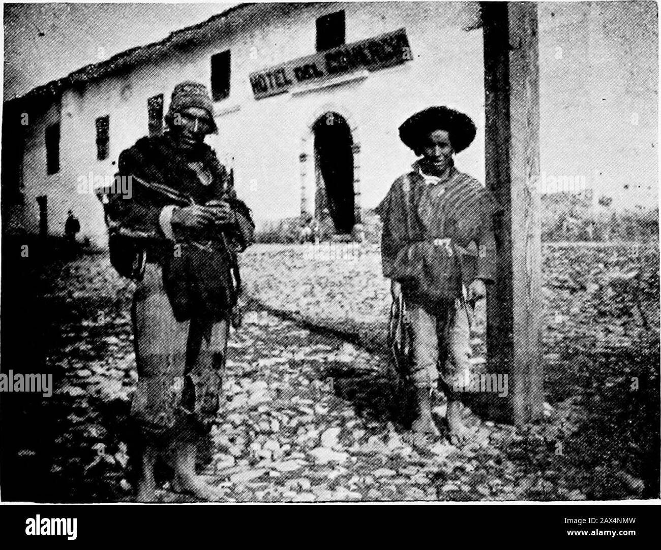 Under The Southern Cross In South America A Picturesque Patio Cuzcu In Front Of Hotel Del Commercio City Of The Incas 22 1 Out Their Wares Before Them On Old Shawls Selling