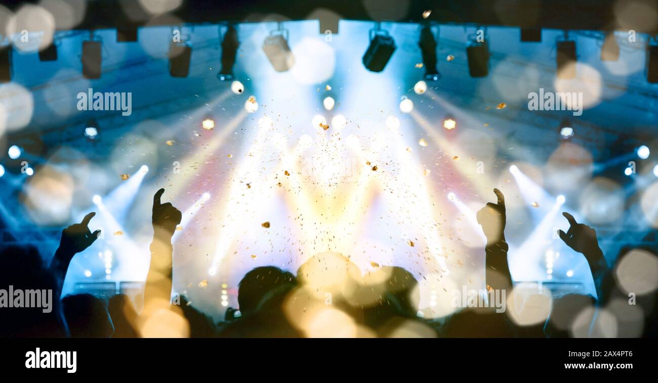 Getting Clapped Live Concert shot with people clapping the band Stock Photo - Alamy