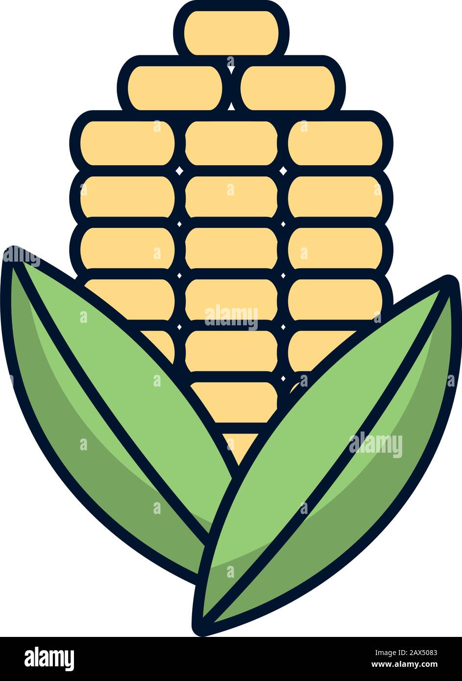 corn cob vegetable isolated icon Stock Vector Image & Art - Alamy