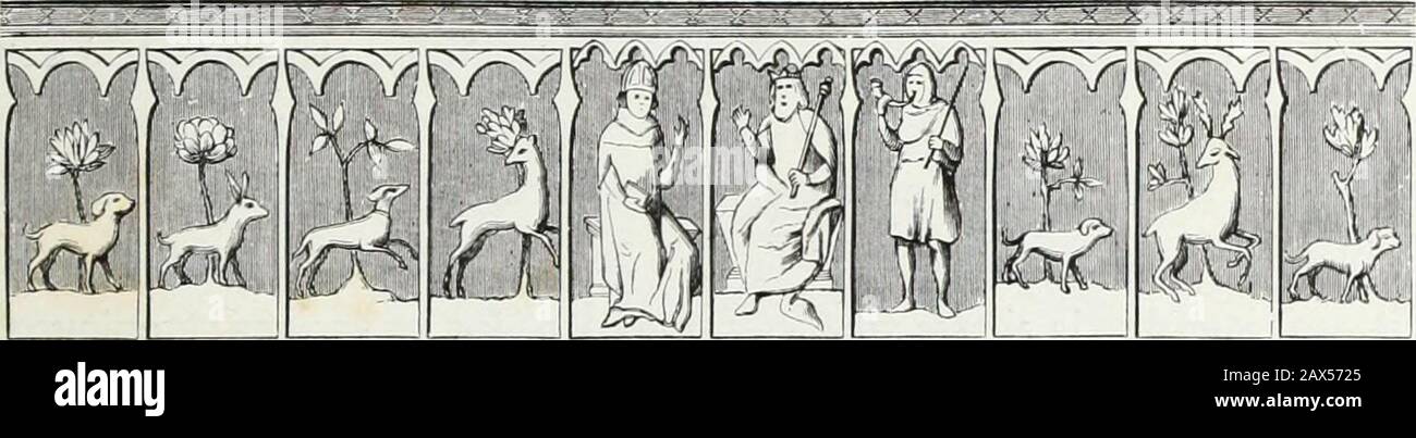 Mœurs, usages et costumes au moyen âge et à l'époque de la renaissance . Fig. 143. — Olifant, ou huchet ou cornet de chasse en ivoire (quatorzième siècle),daprès loriginal existant en Angleterre. du célèbre Glamorgan, et la Vénerie de du Fouilloux, furent dédiées àCharles IX, et un grand nombre dautres traités techniques sur le mêmesujet virent le jour sous son règne. Son frère et successeur, lefféminé Henri III, naimait pas la chasse, quilconsidérait comme un exercice trop fatigant ou trop dangereux. CHASSE. 20«J En revanche, Henri IV, le Béarnais, qui apprit dès lenfance à chasserdans les Stock Photo