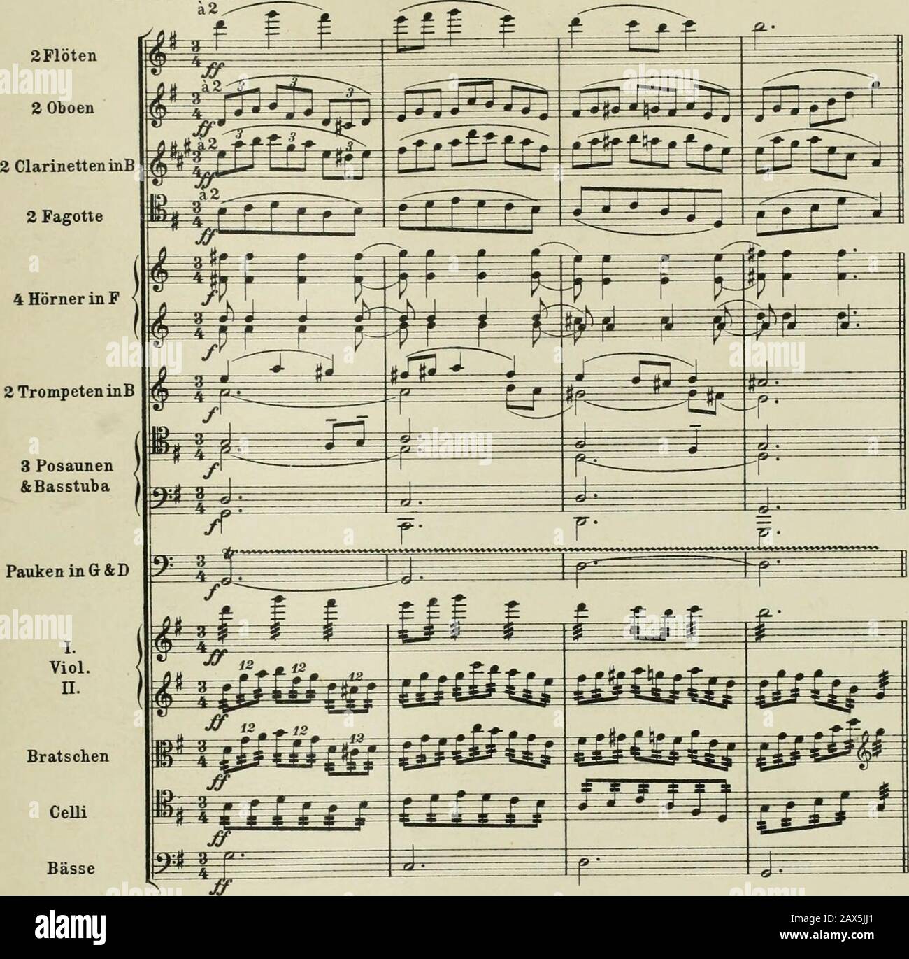 Instrumentationsbeispiele; ein Vorspiel-Stoff für den Unterricht in der Instrumentation, in vier Abschnitten und einem Anhang . -stützt von denBratschen u.Celli die figuriertenStimmen,und zwar.-um diese möglichst zu unterstreichen- so,dass die Bläser gebunden,die Bratsche aber gesto-ssen spielt; und ausserdem in der doppel-ten Bewegung. Die nicht figurierten Mittelstimmenund den Bass übernehmenTrompetenu.Posaxmcn.Es seinachdrücklichst darauf hingewiesen,dass eine der-artige Instrumentation nur im Piano von guterWirkungist. Dasselbe Beispiel ist ausser in der vorgeschriebe-nen Dynamik von allen Stock Photo