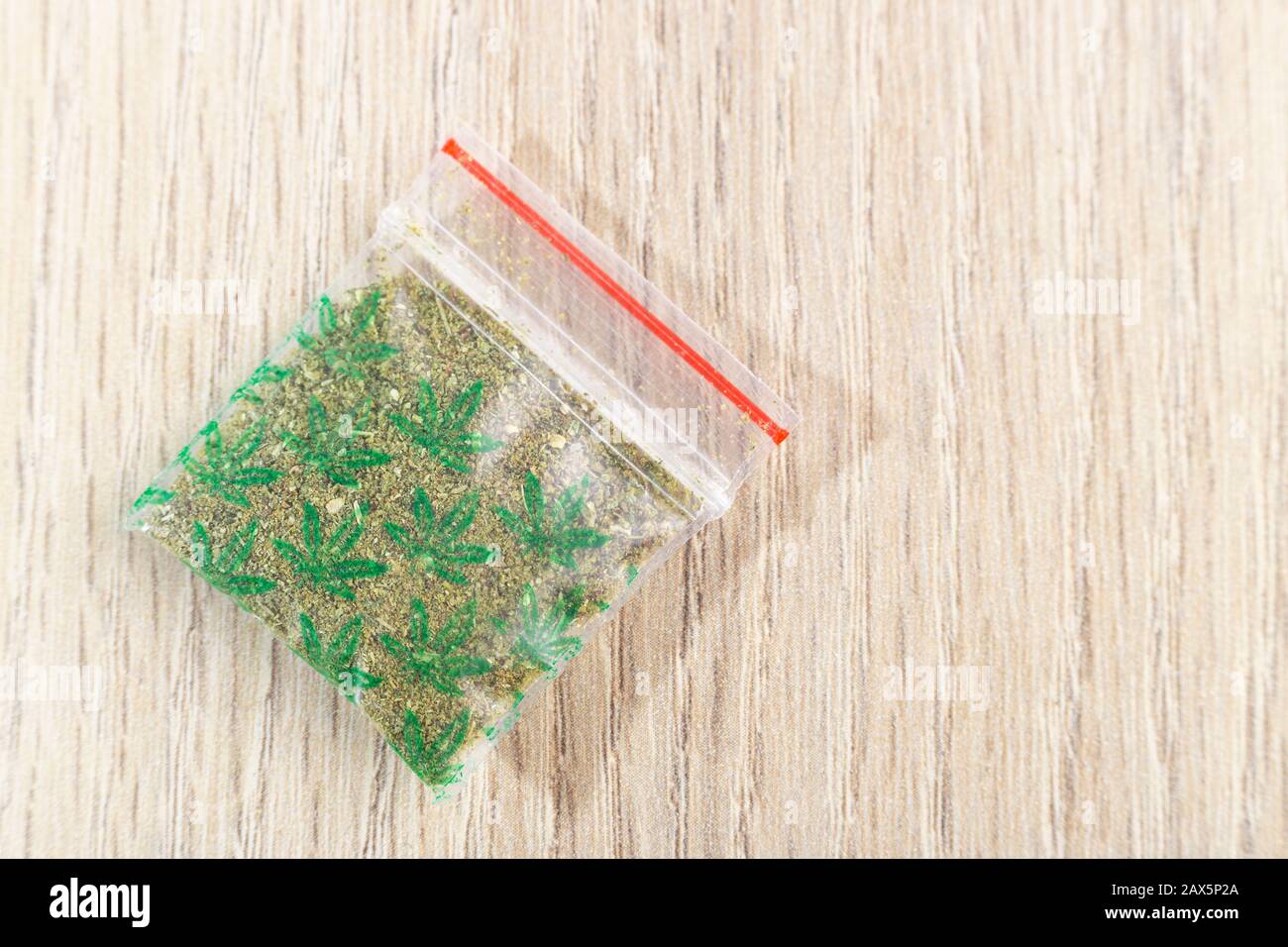 small plastic bag containing marijuana powder (cannabis Stock Photo Alamy