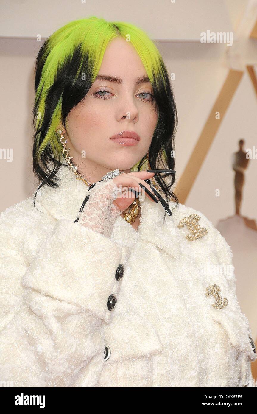 February 9, 2020, Los Angeles, California, United States: February 9th  2020 - Los Angeles, California  USA -  Singer BILLIE EILISH  at the ''92nd Academy Awards'' - Arrivals  held at the Dolby Theater Los Angeles  CA (Credit Image: © Paul Fenton/ZUMA Wire) Stock Photo