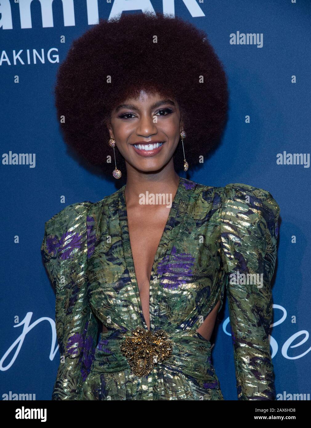 New York, NY - February 5, 2020: Ebonee Davis attends the 2020 amfAR