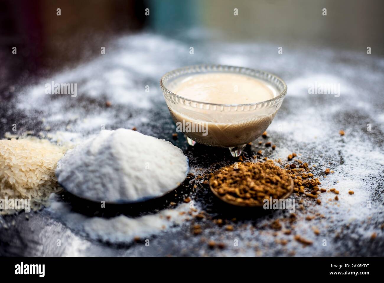Hair growth remedy of rice flour water and fenugreek/coriander/parsley seeds powder on wooden surface and its paste in a glass bowl with some rice flo Stock Photo - Alamy Hair growth remedy of rice flour water and fenugreek/coriander/parsley seeds powder on wooden surface and its paste in a glass bowl with some rice flo Stock Photo - Alamy