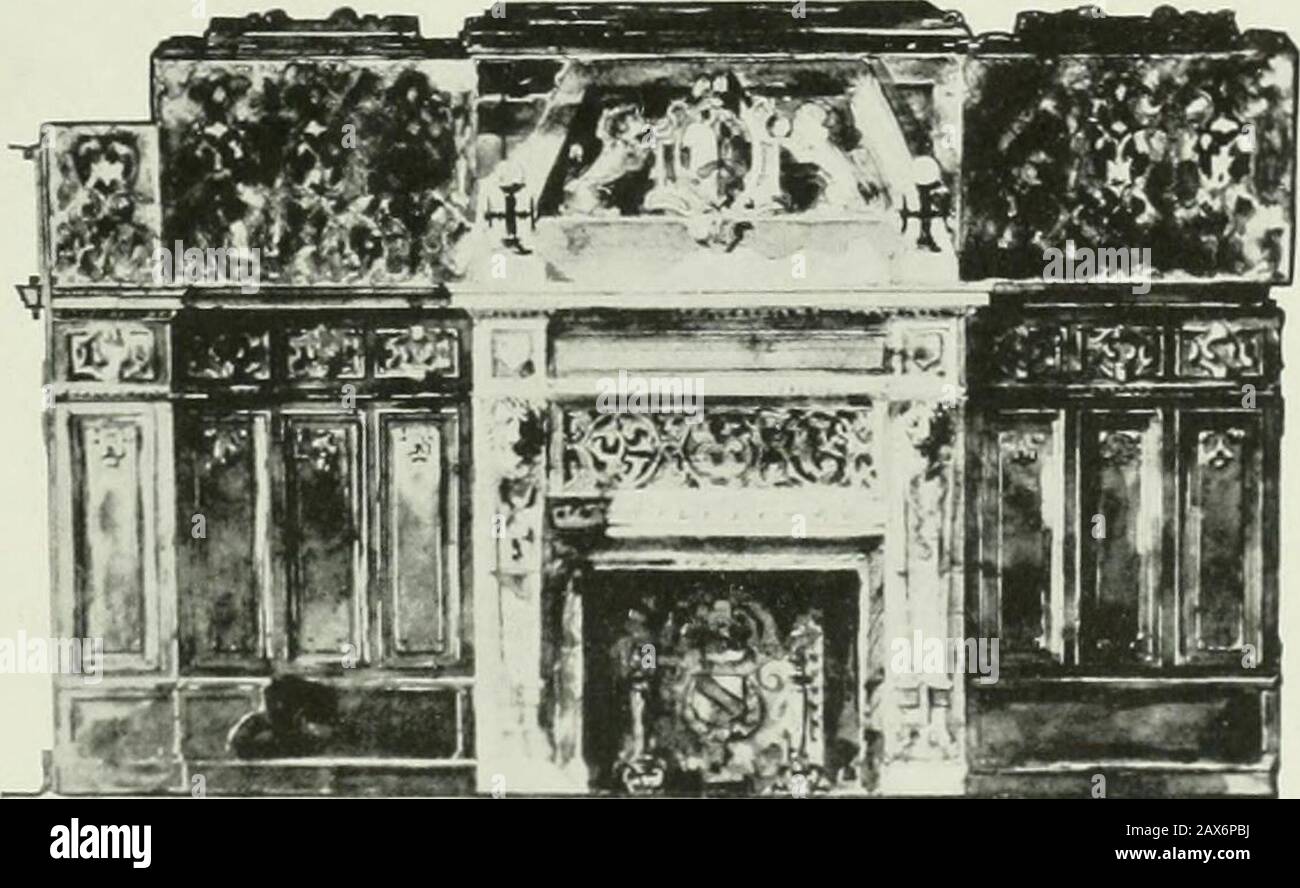 International studio . FIFTEENTH-CENTURY CARAVEL BY MISS M. B. COGGESHALL BEAUX-ARTS PROJECT A ART SCHOOLARD WITH A STAND- It is particularly interesting to findan institution which has not only setfor its students a worthy and high standard ofachievement but which has succeeded consistent-ly in working up to this standard. In the NewYork School of Applied Design for Women therehave been added certain elements designed tomeet the exacting needs of today—a liberalwidening of the field in general by the inclusion ofall arts which may profitably be practiced bywomen, and a careful study of the re Stock Photo