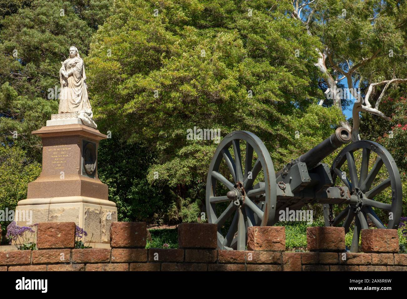 Statue of Queen Victoria seen in Kings Park, Perth, Australia. Stock Photo