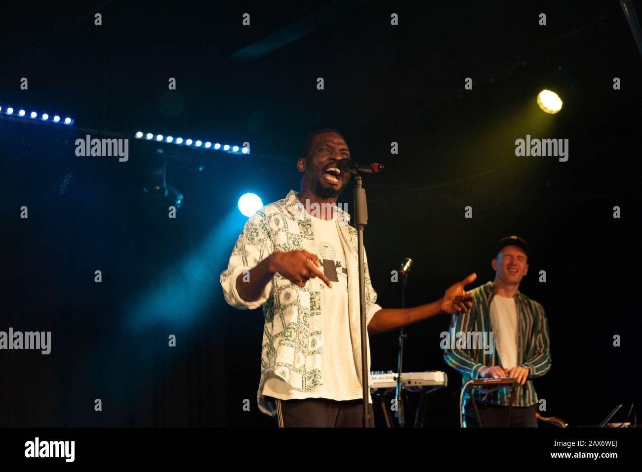 Bognor Regis, UK. 11 January, 2019. Benin City perform at Rockaway Beach Festival. © Ken Harrison Stock Photo