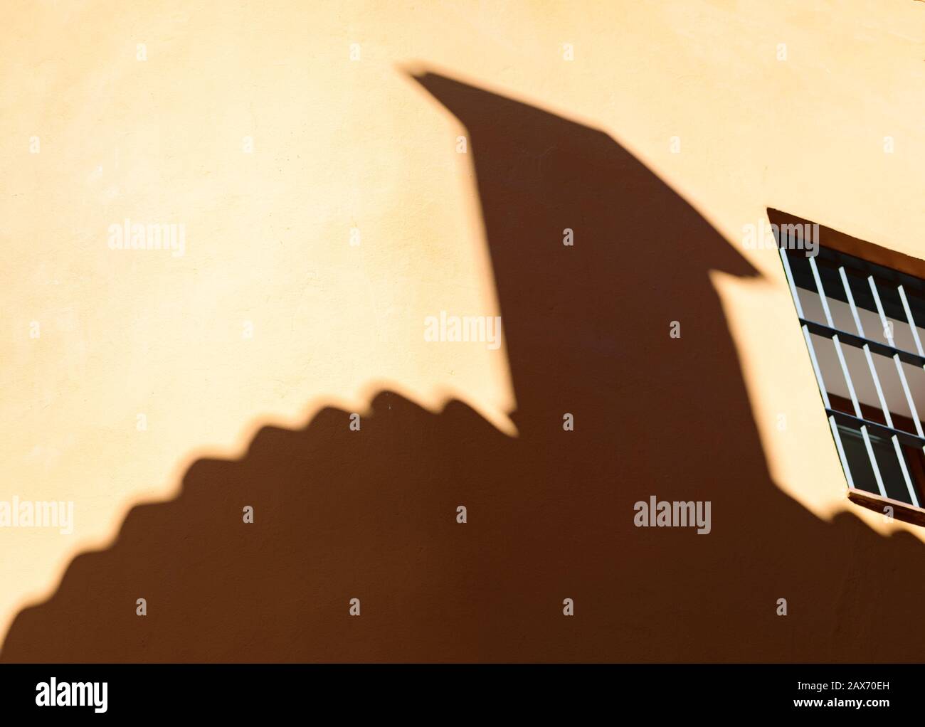 Building shadow on the wall under the sunlight - a cool picture for ...