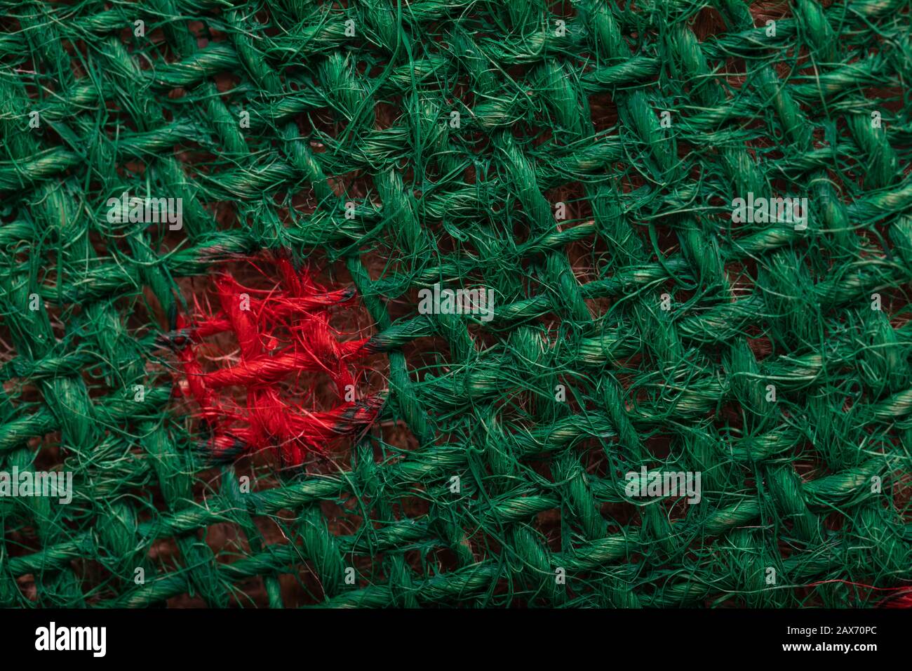 highly detailed photo fabric, close up green material texture background. Stock Photo