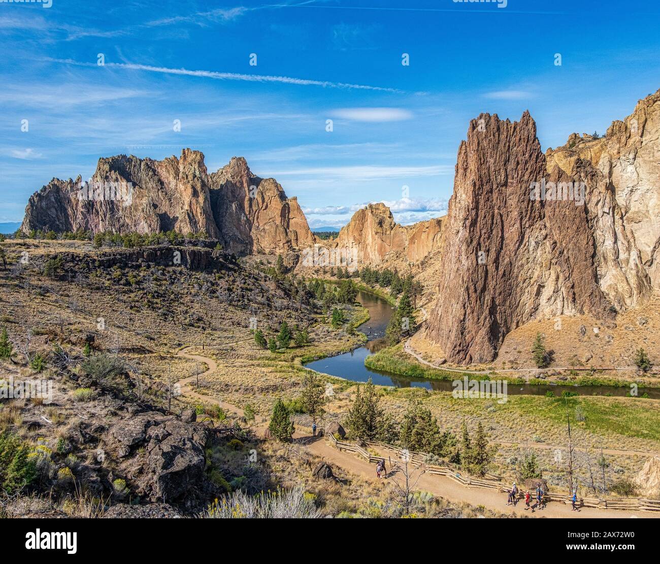 Rock State Park for hiking in Terrebonne, USA Stock Photo