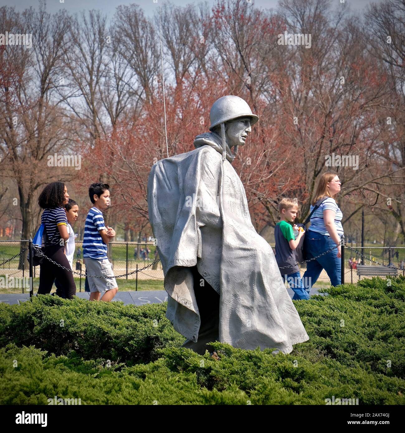 Korean War Veterans Memorial, Washington D.C., USA Stock Photo
