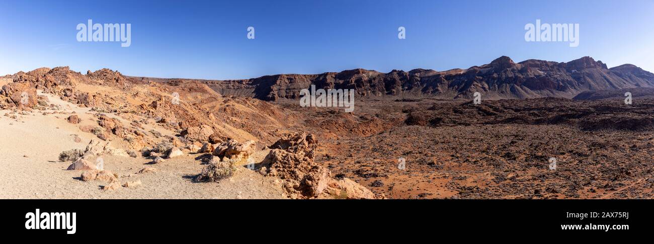Panoramic view of the Teide National Park, Tenerife, Canary Islands Stock Photo