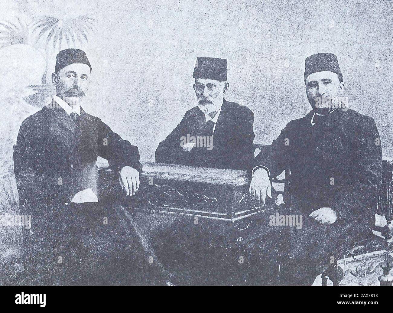 Ismail Gasprinsky, Hasan bey Zardabi and Alimardan Topchubashov. Stock Photo
