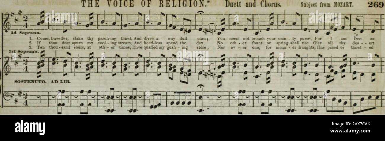 The Boston Musical Education Society's collection of church music : consisting of original psalm and hymn tunes, select pieces, chants, &c.; including compositions adapted to the service of the Protestant Episcopal Church . â*ij JJ * s. J 1 | ! M J.J â 1 E ^ - Â«âsâ*â*âaâf-Fâ,,-HHi * ^ 1. Je - - ru - - sa - lem, my hap - - py home, How do I sigh for thee!t. No sun, no moon, in bor - rowed light, Re - voire thine hours a - - - way;3. From ev - - ery eye he wipes the tear j All sighs and sor - - rows cease; When shall my ex â¢ - ile have an end 7 ThyThe Lamb, on Cal - - rarys moun - tain slain, Stock Photo