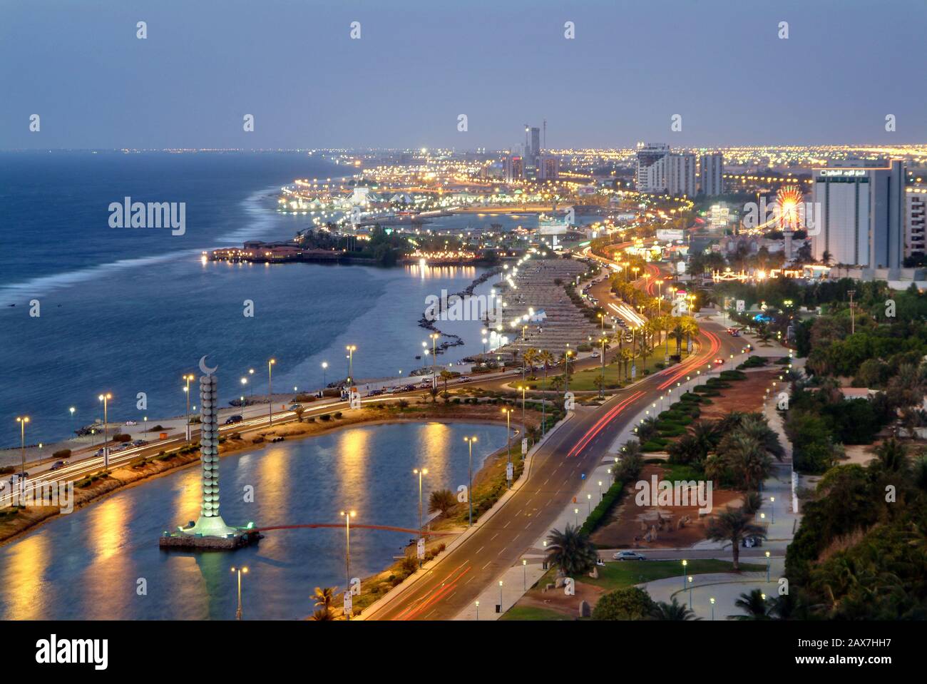 A city at night in Saudi Arabia Stock Photo Alamy