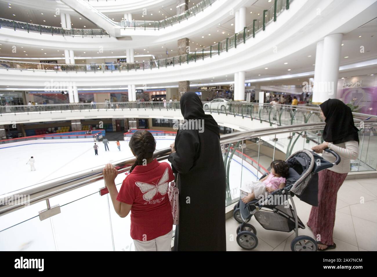 The ice rink at the City Center Mall, Doha, Qatar. Stock Photo