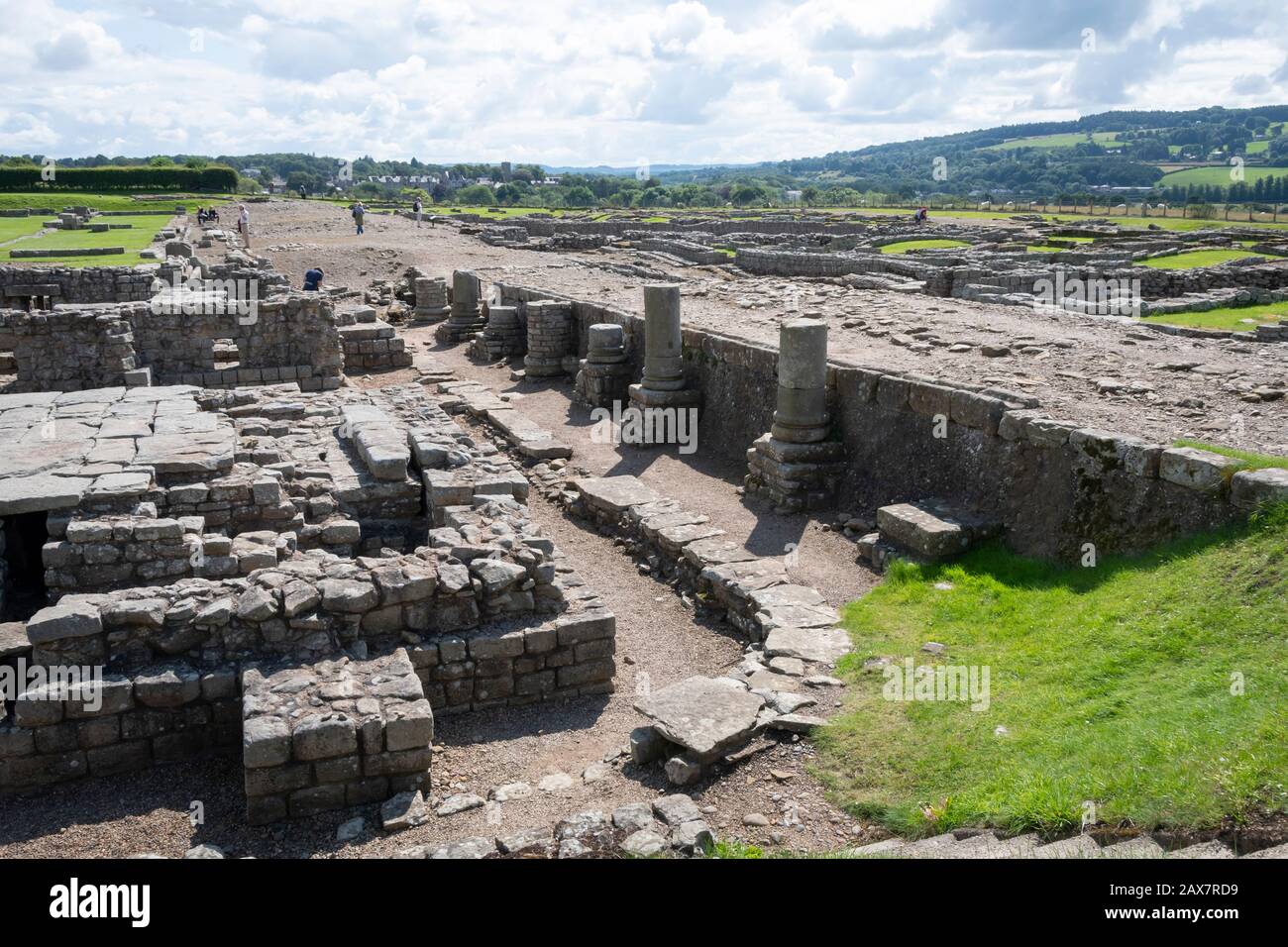 Remains of Roman Garrison town at Corbridge, Northumberland, England