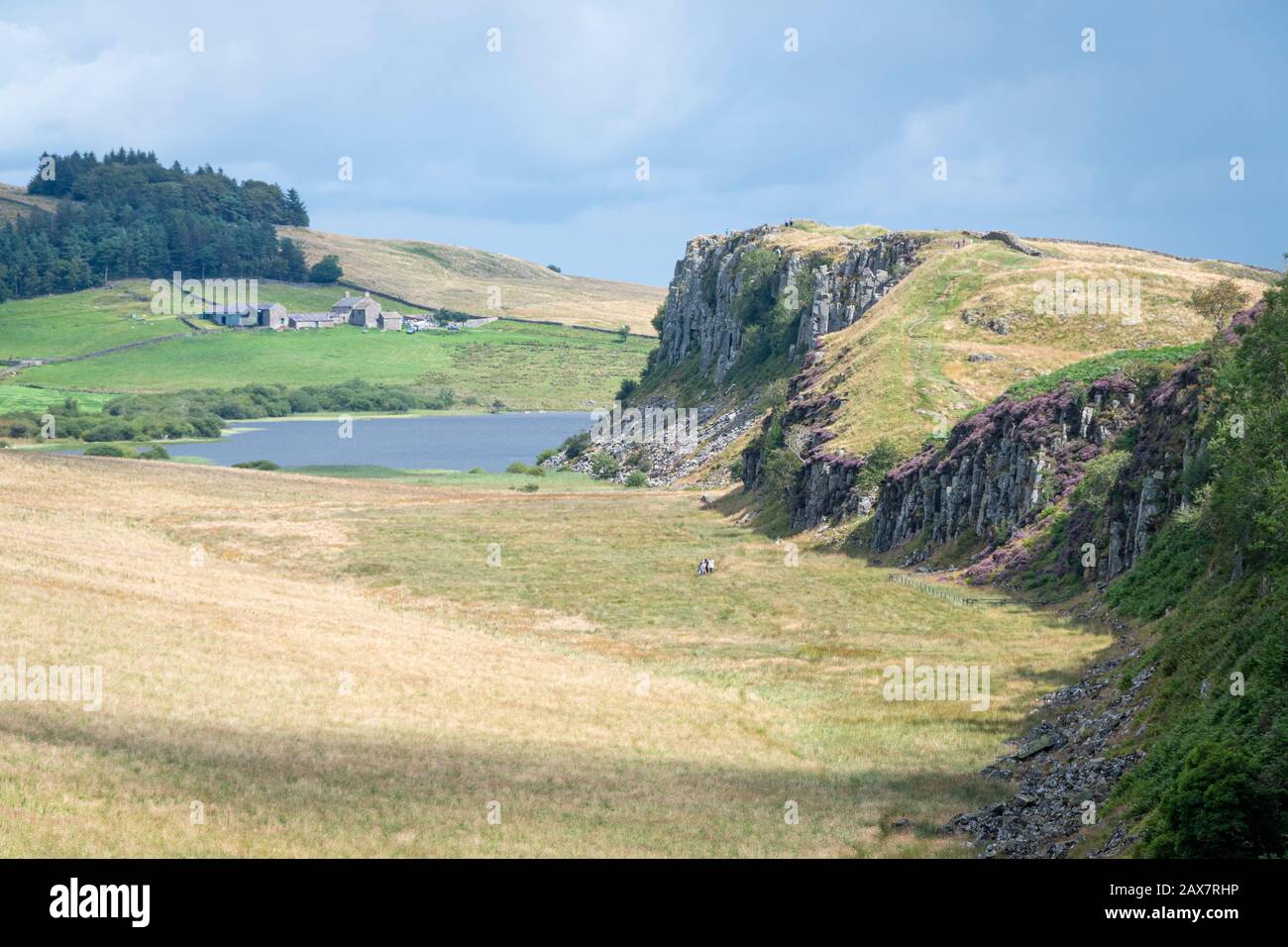 Landscape near Hadrians Wall, near Once Brewed, Northumberland, England ...