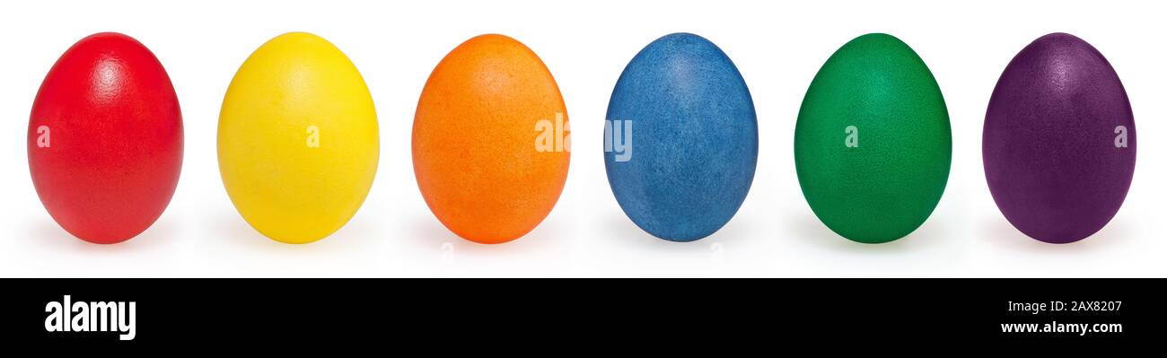 Easter eggs isolated on white background Stock Photo - Alamy