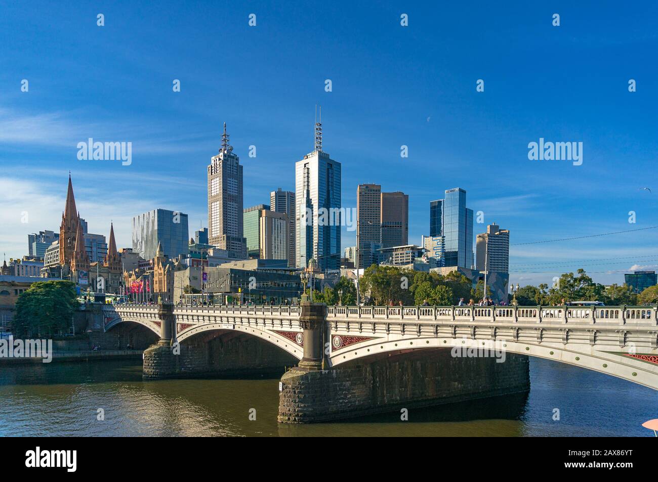 Melbourne, Australia - April 4, 2017: Melbourne CBD, Central Business ...