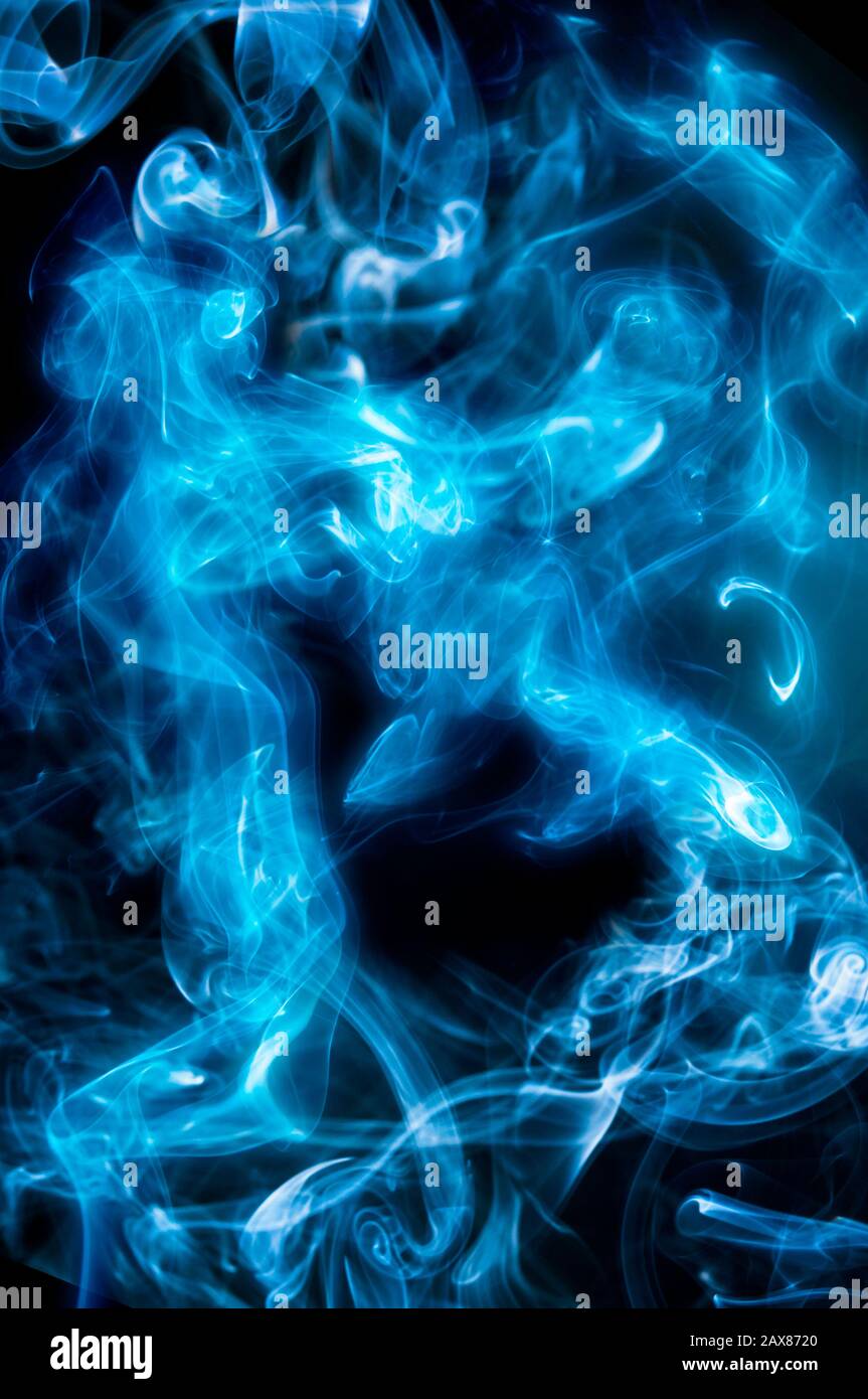 blue smoke background abstract Stock Photo