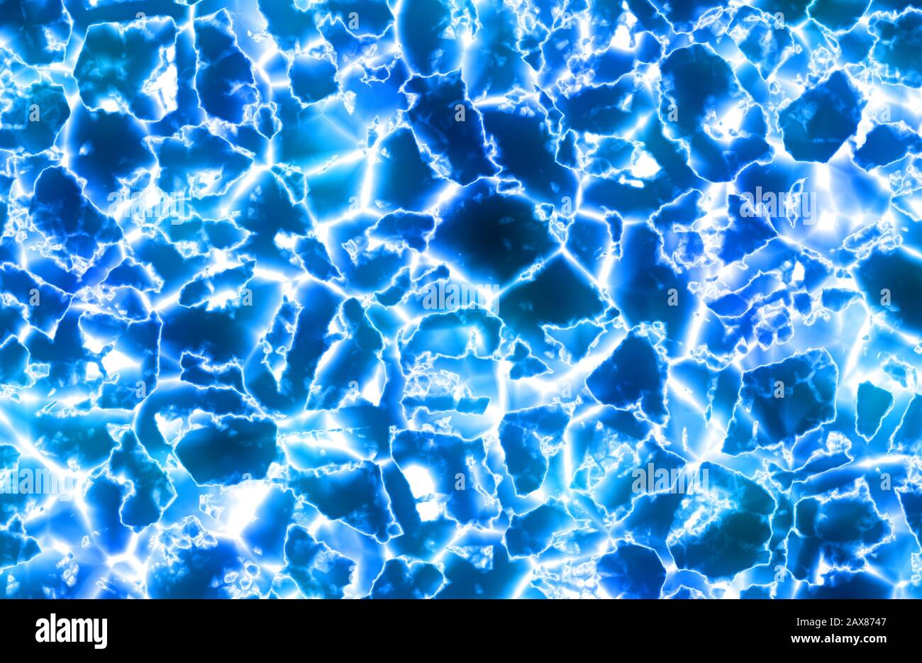 blue electric particles abstract background Stock Photo