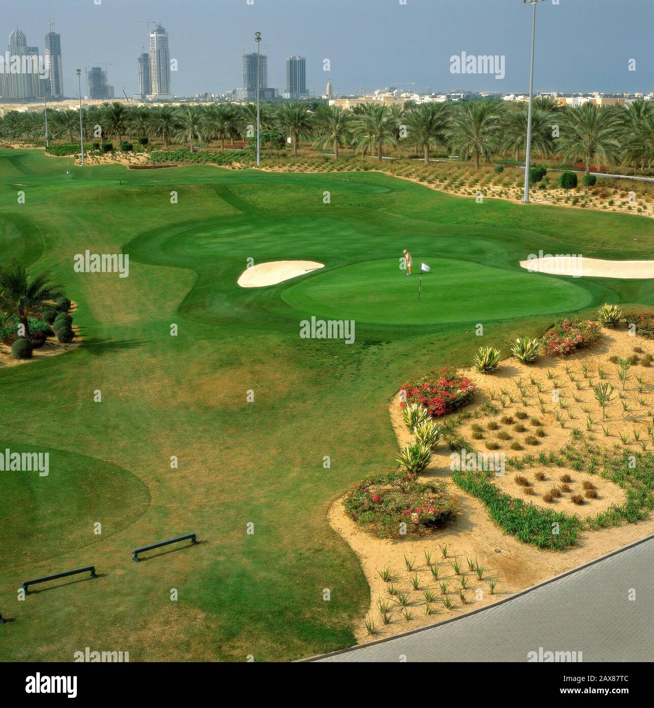 View of Montgomery Golf Course in Dubai, UAE Stock Photo - Alamy