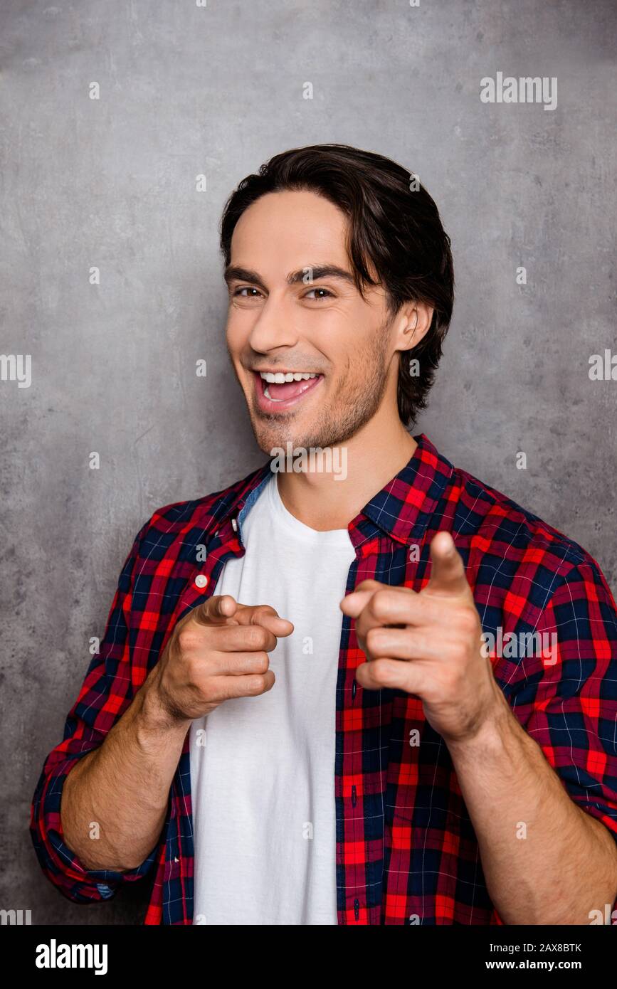 Hey cheerful positive young hi-res stock photography and images - Alamy