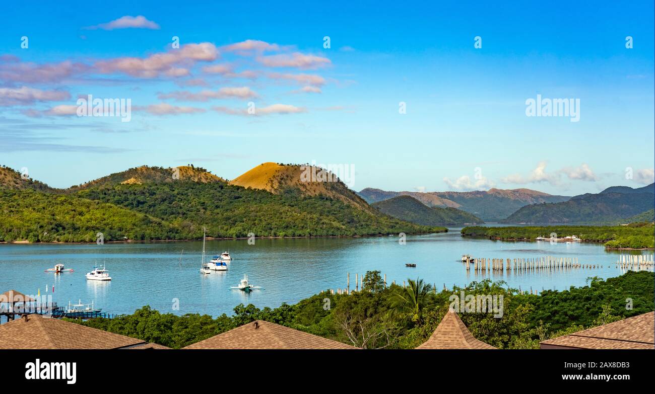 Coron island areal view, Philippines Stock Photo