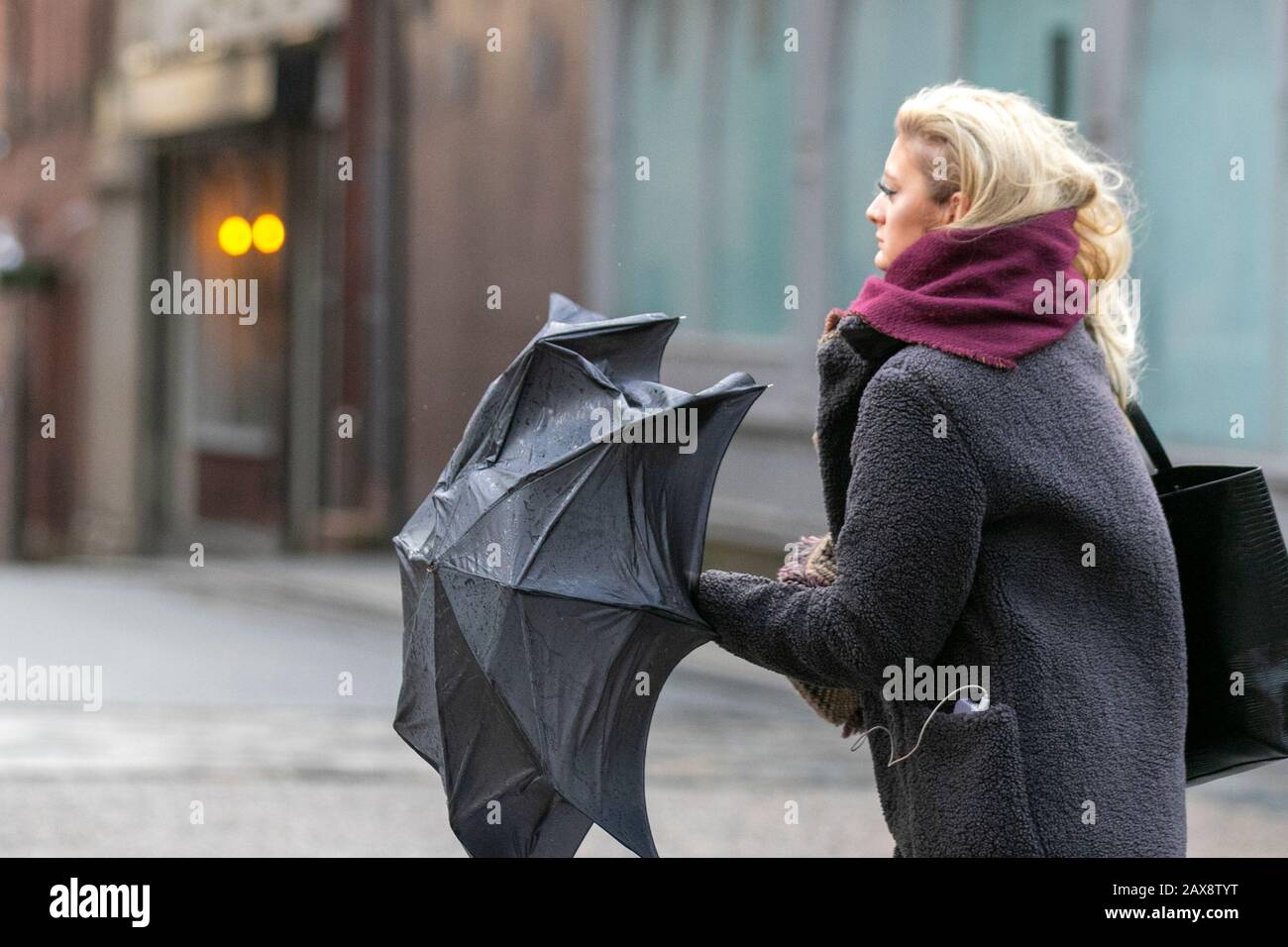 Strong Winds And Rain In Preston Lancashire Uk 11th Feb 2020 Cold