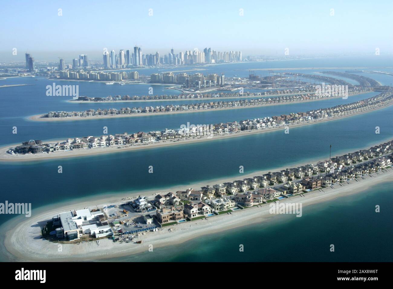 Dubai palm islands aerial hi-res stock photography and images - Alamy