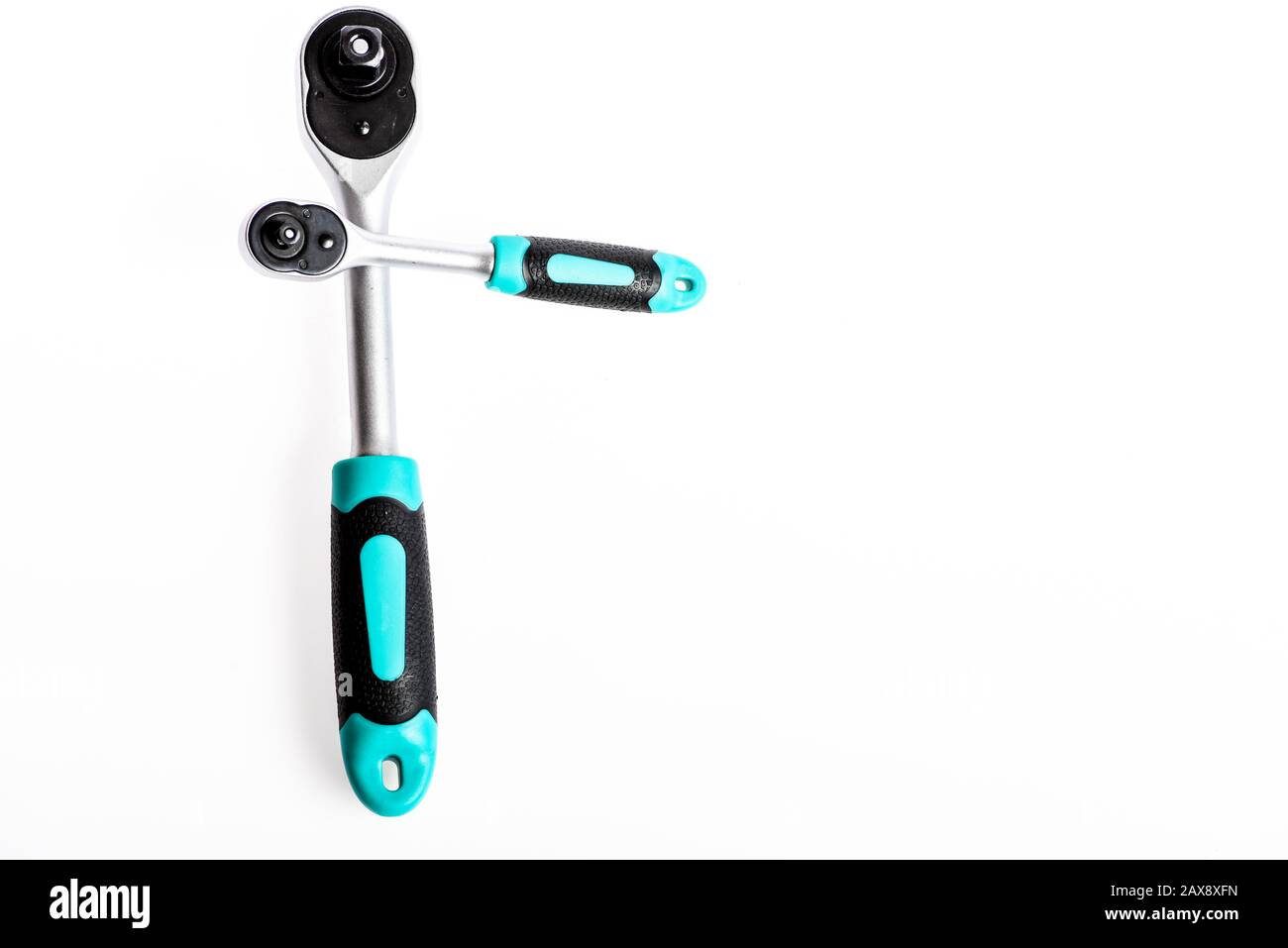 Ratchet tool. Steel made with no skid threaded handle you can hold firmly without slipping