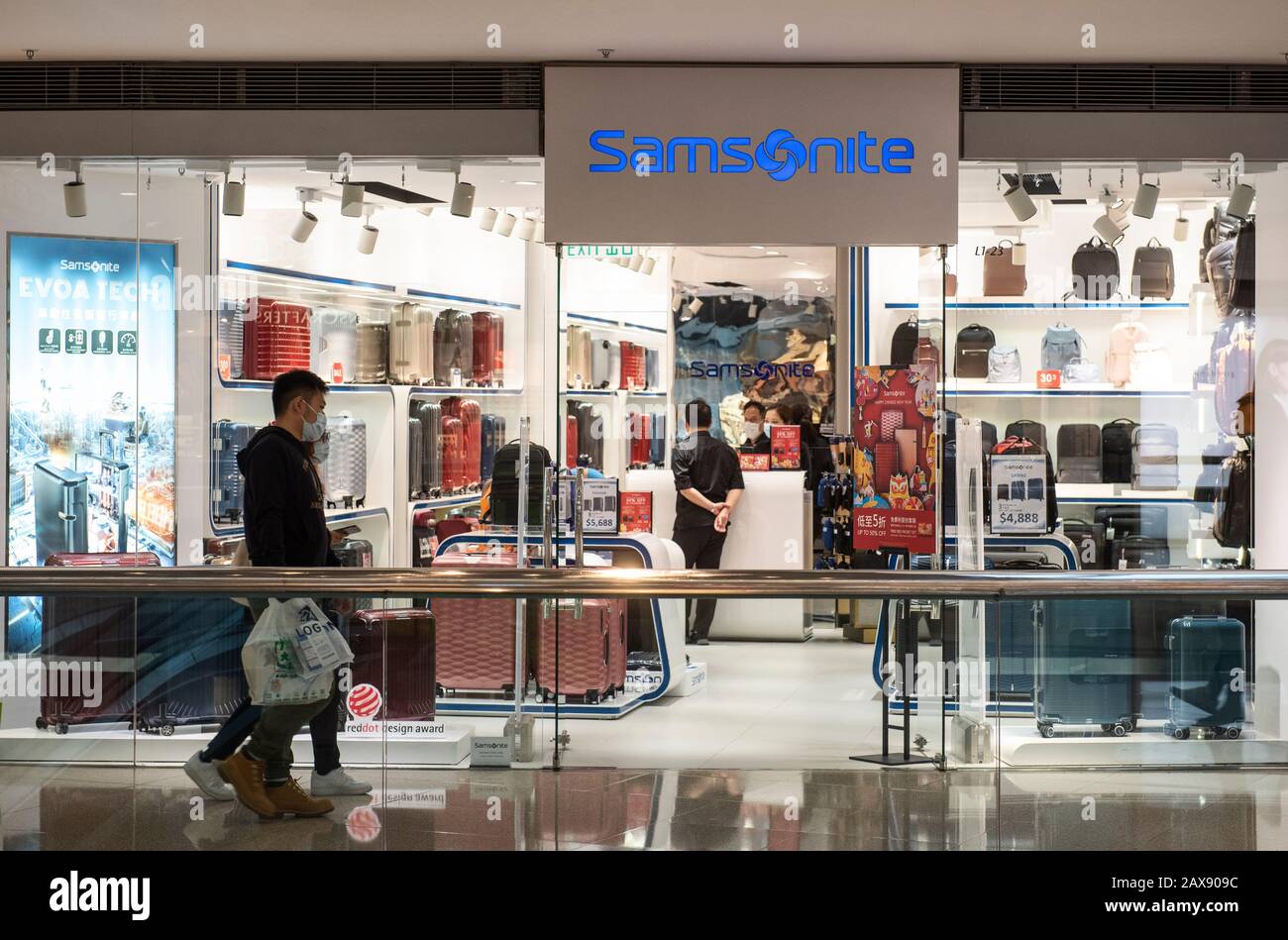 American luggage manufacturer and retailer Samsonite store seen in ...