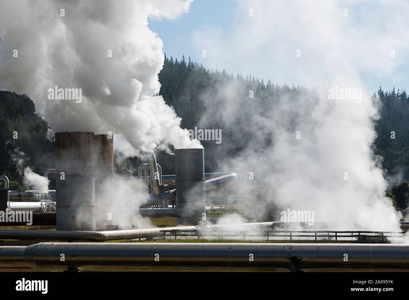 Wairakei geothermal power station, New Zealand Stock Photo
