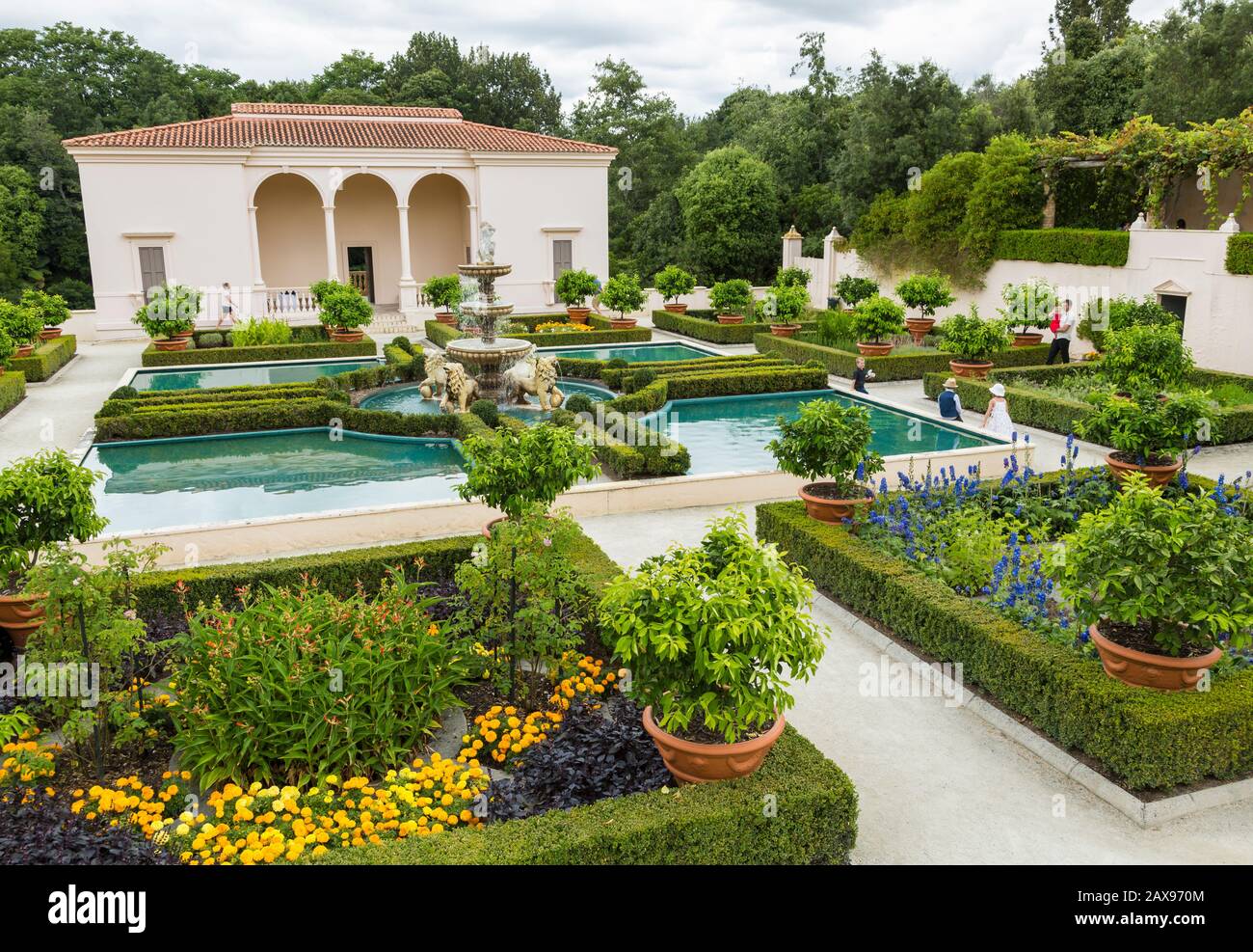 Hamilton botanical gardens, Italian renaissance, New Zealand Stock Photo