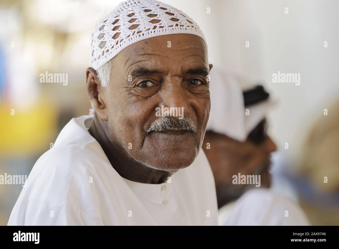 Emirati old fisherman at Umm alQuwain fish market, 2014 Stock Photo Alamy