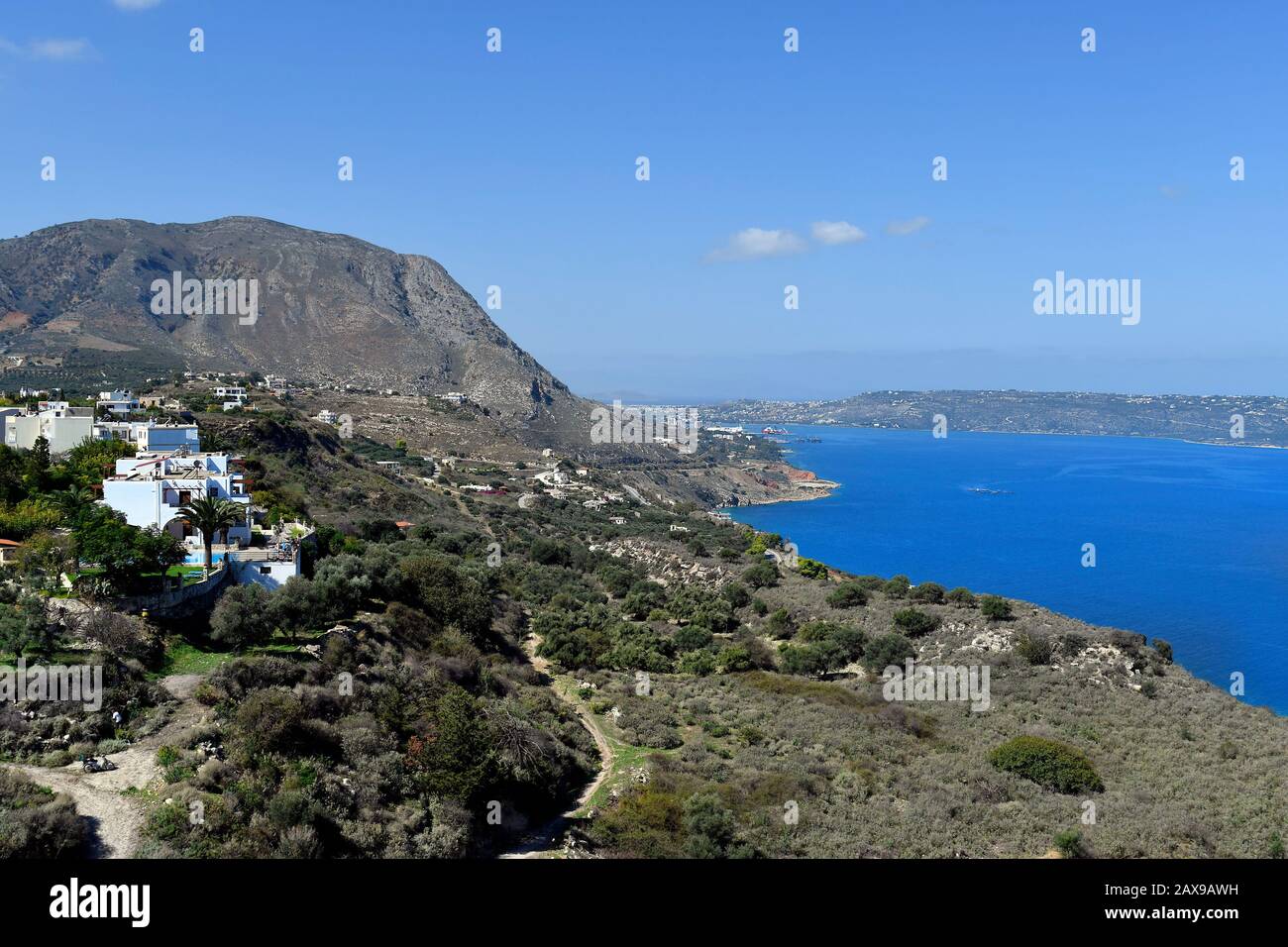 Greece, village Aptera and bay of Souda on Crete Island Stock Photo Alamy