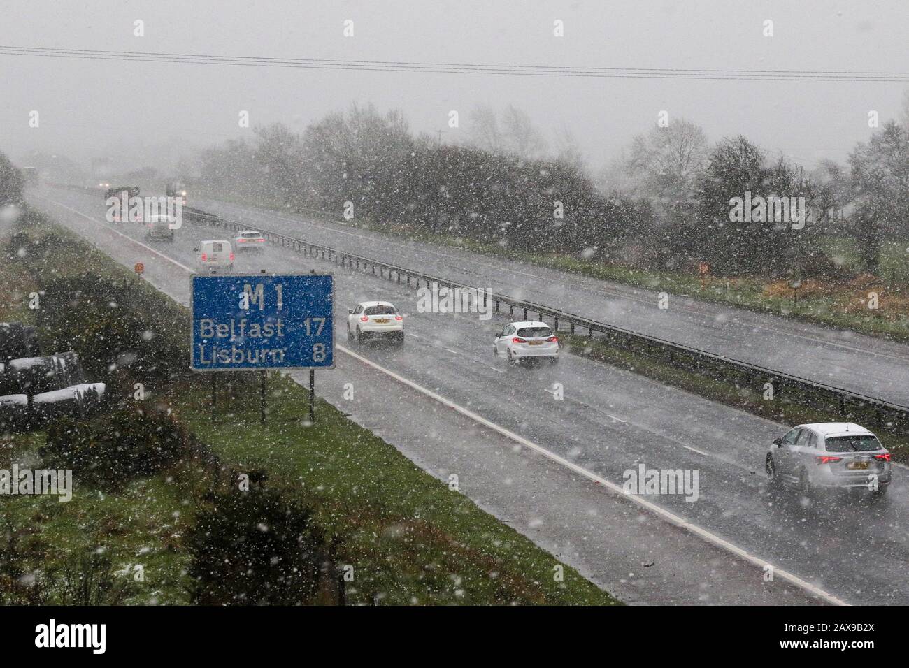 ireland motorway snow high resolution stock photography and images alamy