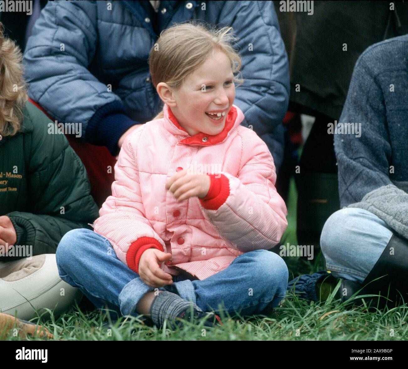 Zara Phillips at The Stoneaston Park Horse Trials, England, March 1989 Stock Photo