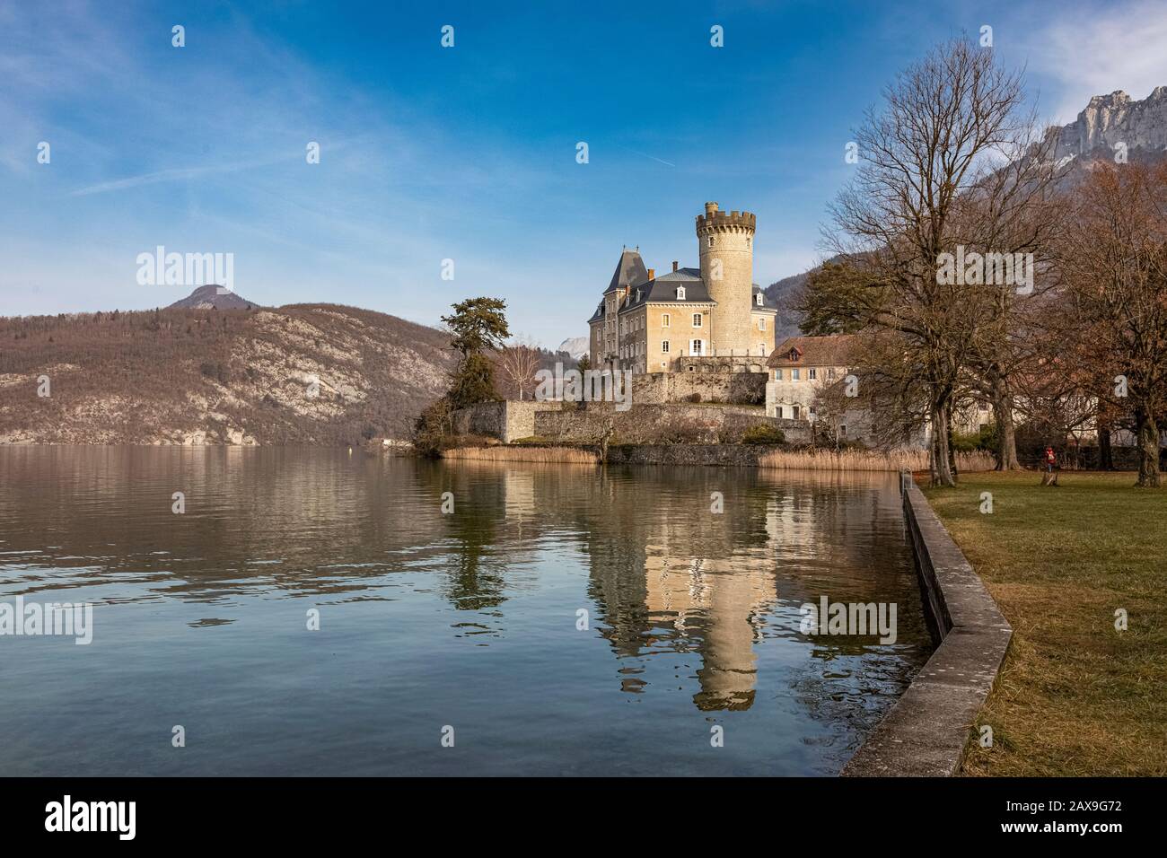 France Haute-Savoie Lake Annecy - Duingt Castle Stock Photo - Alamy