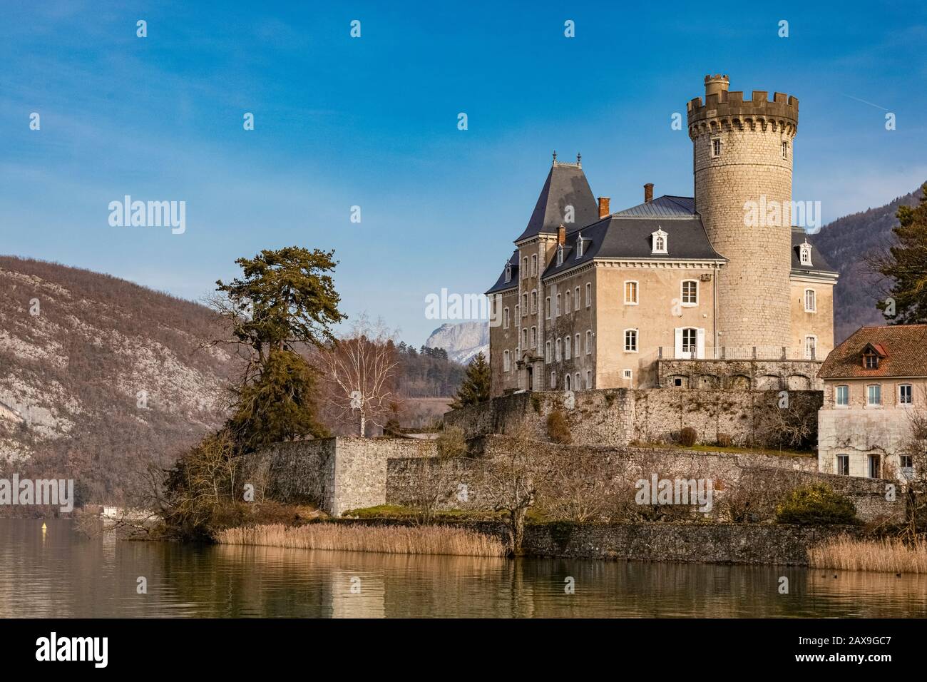 France Haute-Savoie Lake Annecy - Duingt Castle Stock Photo - Alamy
