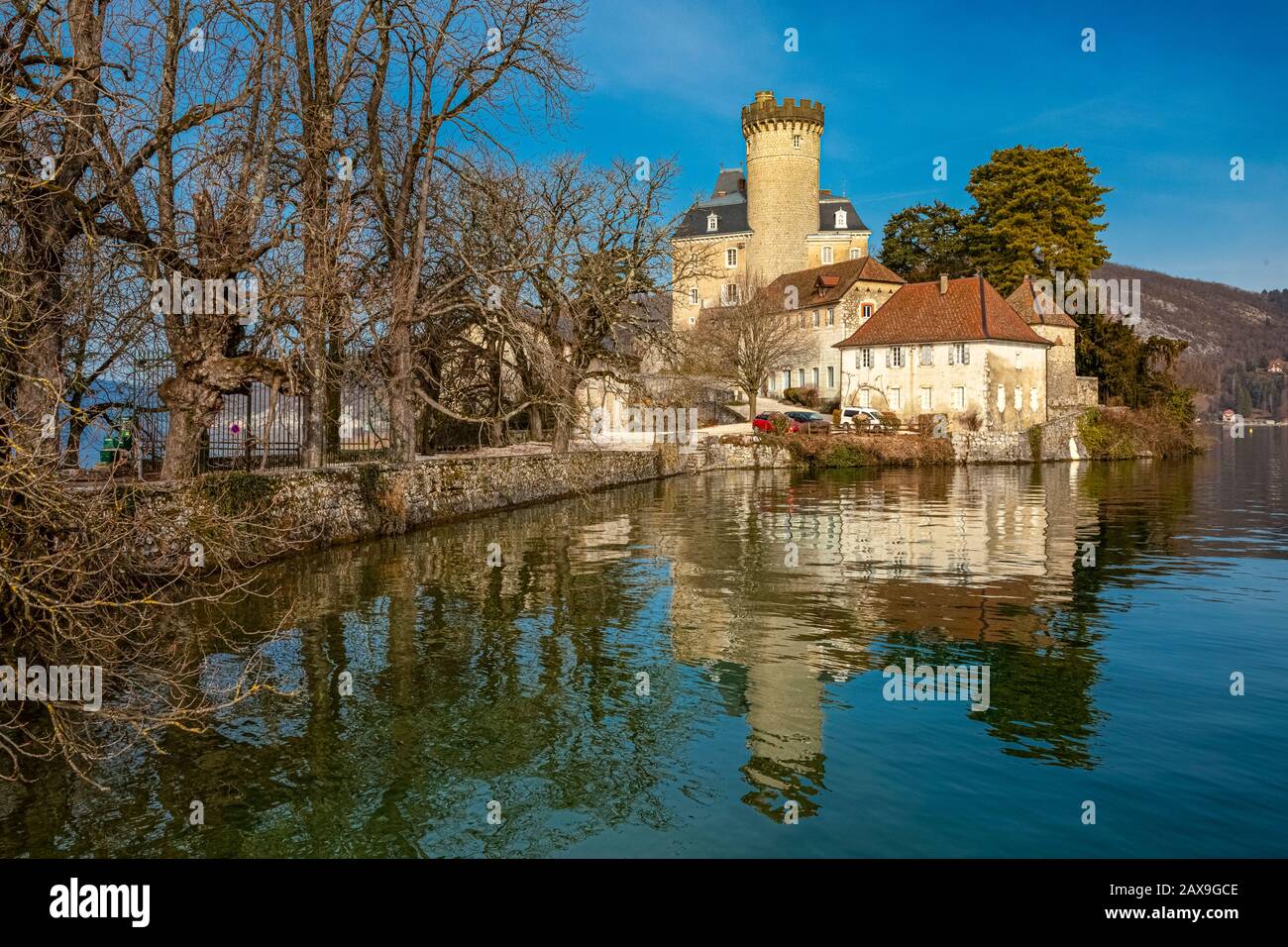 France Haute-Savoie Lake Annecy - Duingt Castle Stock Photo - Alamy