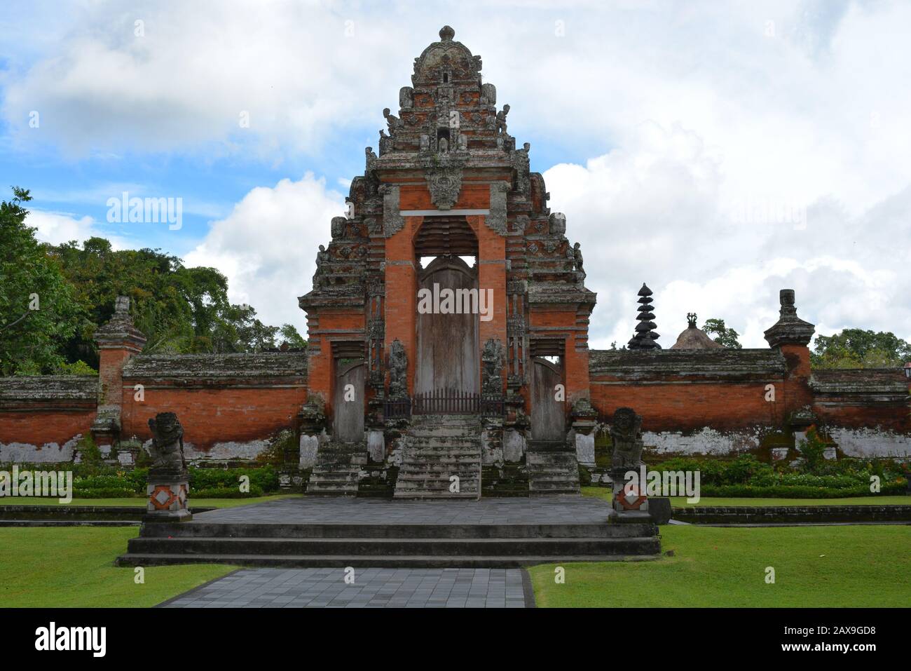 Main Entrance of Pura Taman Ayun Temple in Bali, Indonesia Stock Photo