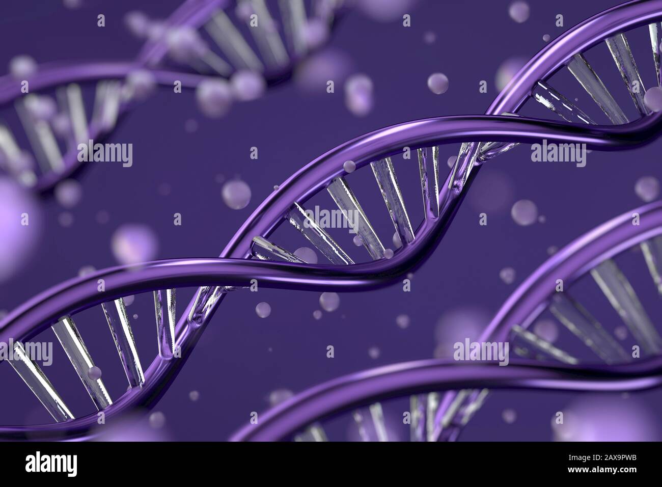 Science biotechnology DNA abstract. Stock Photo