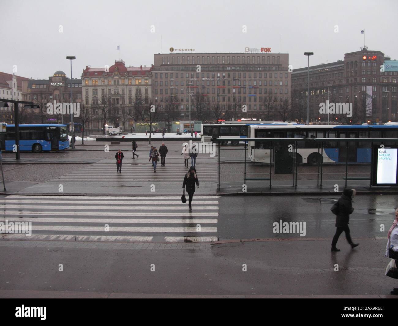 Helsinki, Rain Stock Photo