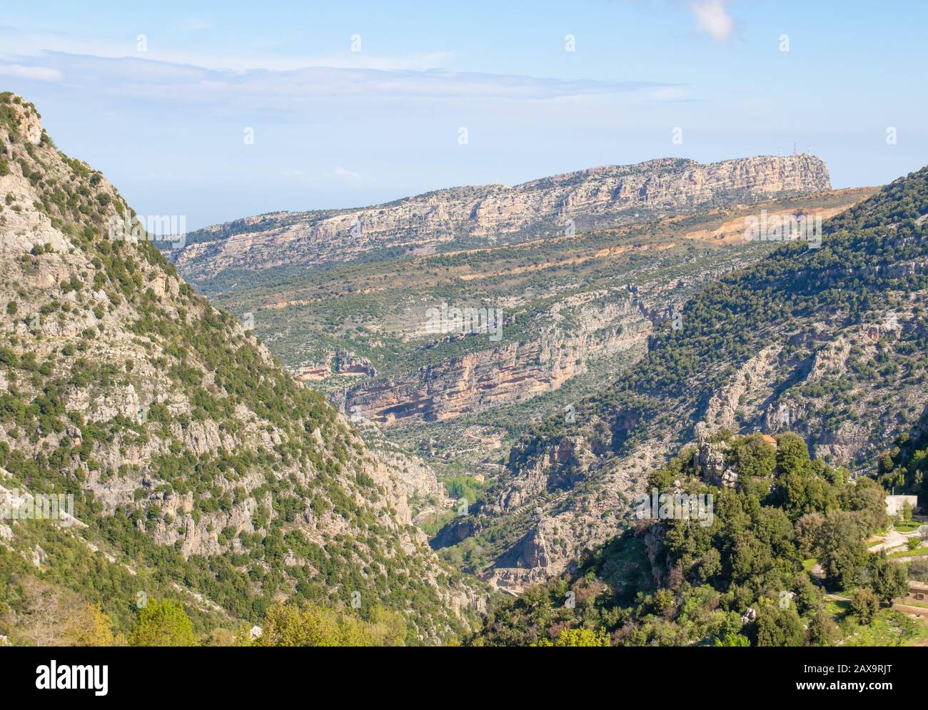 Kadisha A Unesco World Heritage Site, the Kadisha Valley runs for 35 km, carved ...