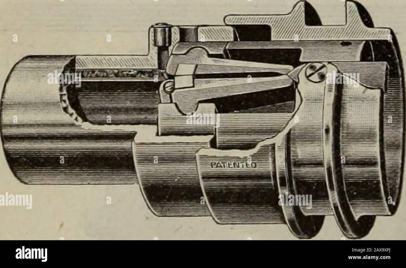 Canadian machinery and metalworking (July-December 1917) . he photo is an  end view of a heavy duty CLEVELANDshowing position of the Johnson Clutch A  in the feedmechanism. She clutoh sleeve B is