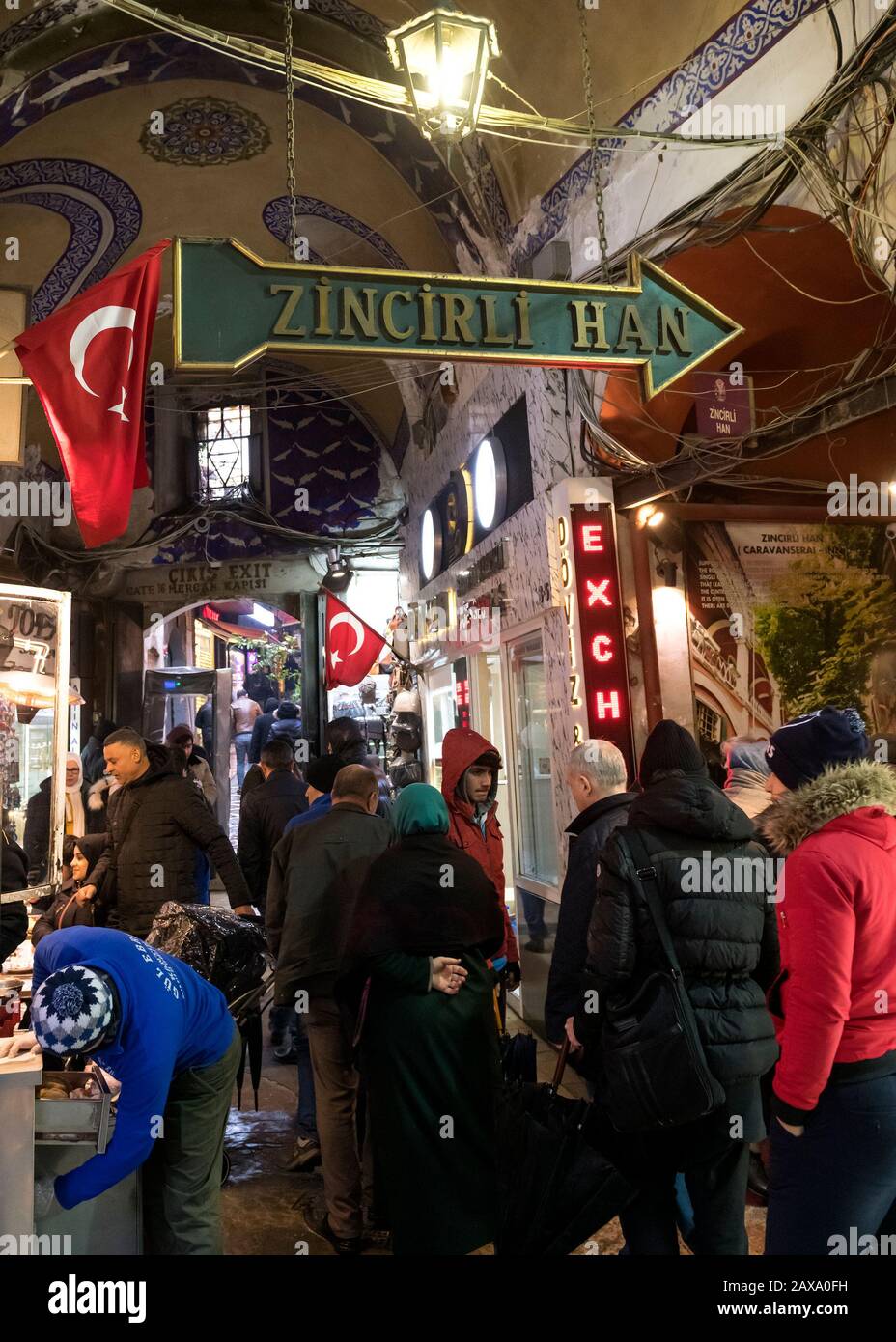 entrance to Zincirli Han, Grand Bazaar (Kapalıçarşı), Istanbul, Turkey Stock Photo